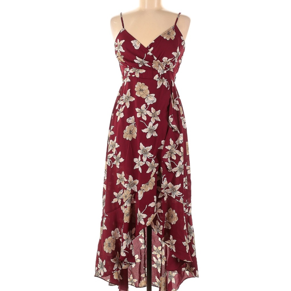 Floral Burgundy Maxi Dress